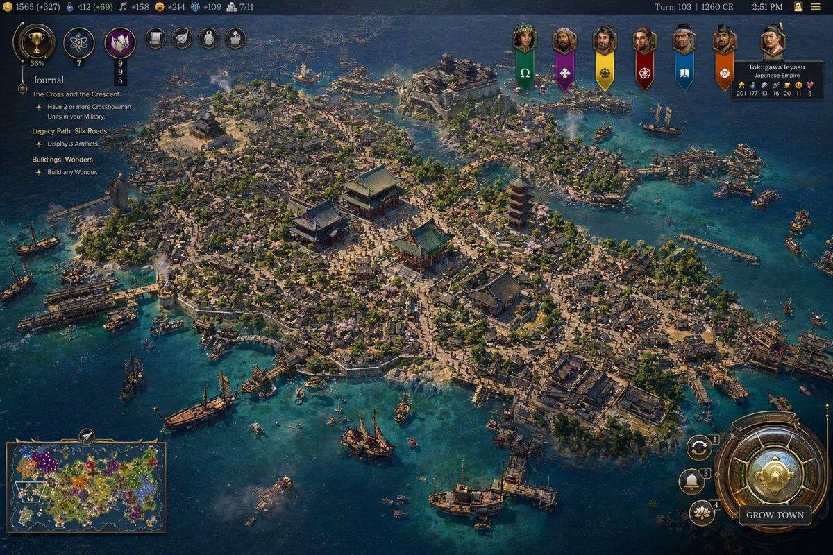 AI Prompt for Medieval Japanese Island Harbor City Civilization-Style Game Asset