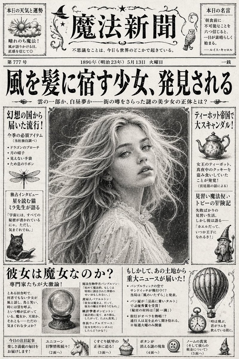 AI Prompt for Meiji-Era Fantasy Japanese Poster