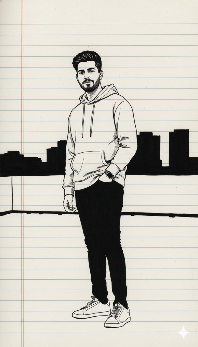 AI Prompt for Minimal Black Ink Illustration Style Image Generation