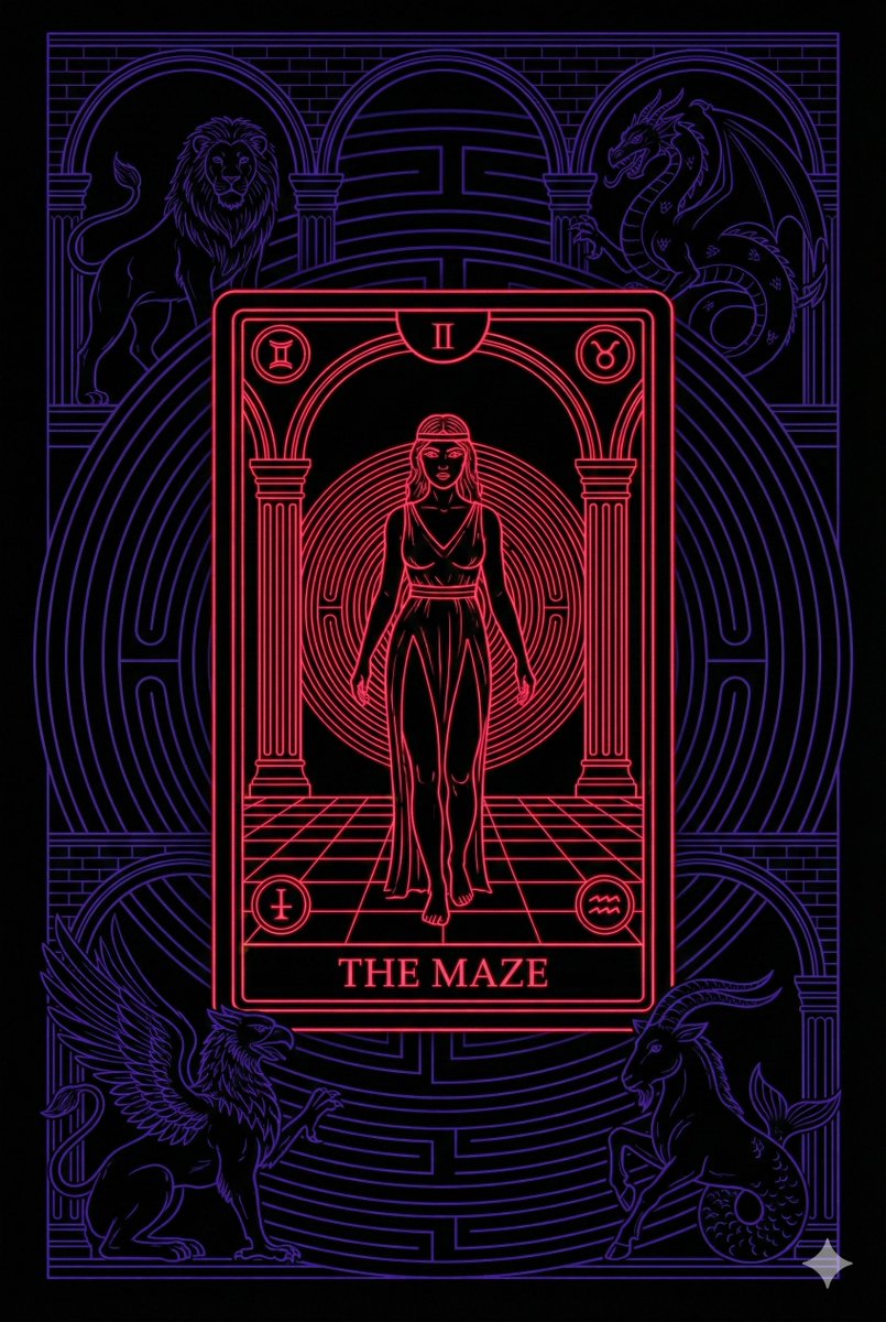 AI Prompt for Minimalist 3D Tarot Card Line Art