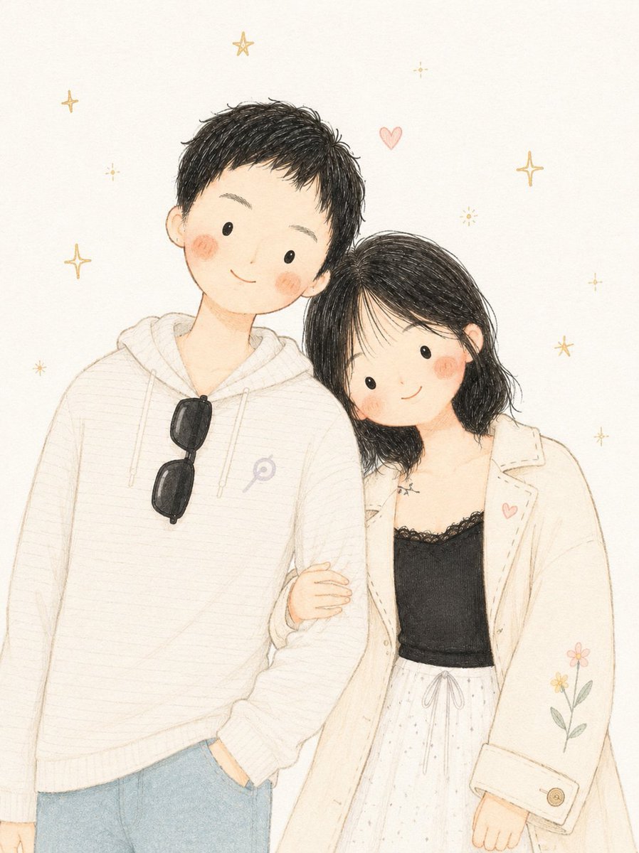 AI Prompt for Minimalist Anime Couple Watercolor Illustration