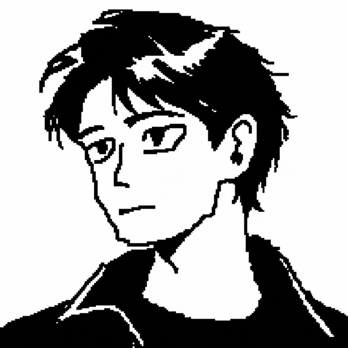 AI Prompt for Minimalist Anime Profile Art with Censored Face