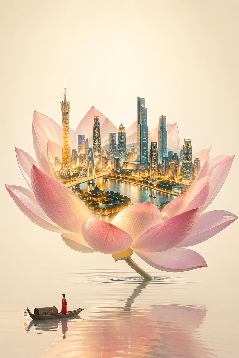 AI Prompt for Minimalist Cityscape Illustration within a Lotus Flower
