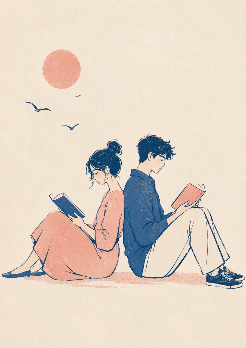 AI Prompt for Minimalist Couple Illustration with Retro Vintage Aesthetic