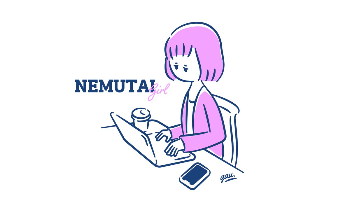 AI Prompt for Minimalist Editable Illustration of a Tired Young Woman Working at a Laptop