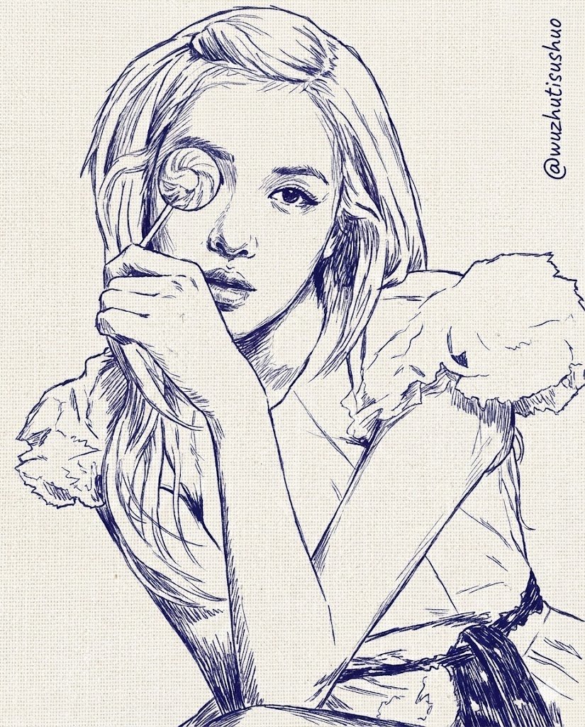 AI Prompt for Minimalist Embroidery and Ballpoint Pen Art