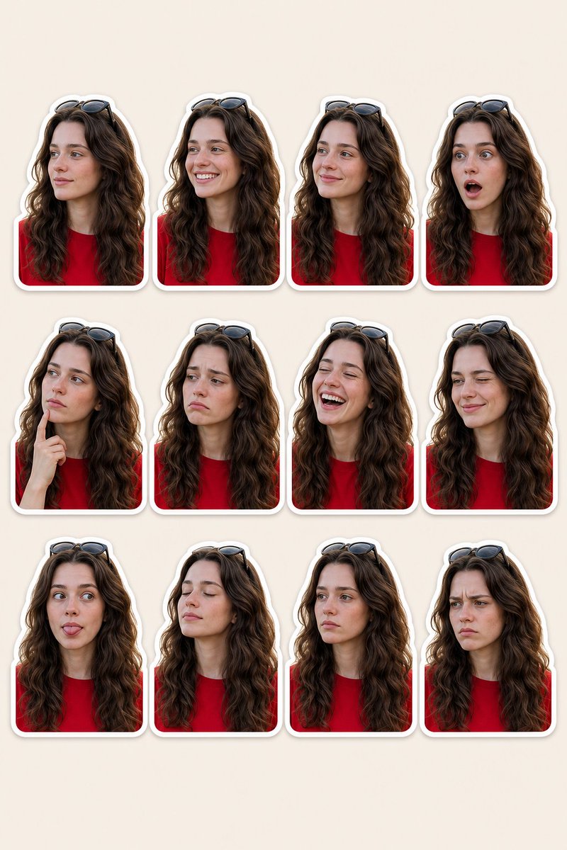 AI Prompt for Minimalist Female Portraits Sticker Pack