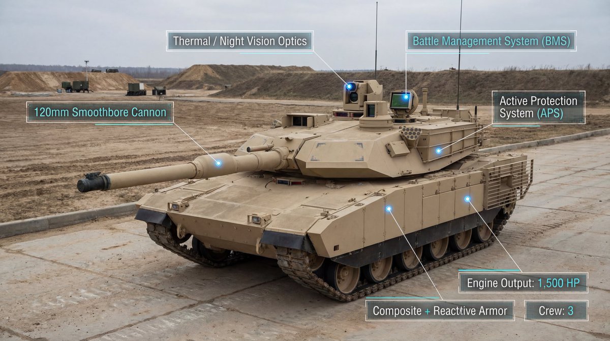 AI Prompt for Modern Combat Tank Infographic - Generate Vivid 4K Images