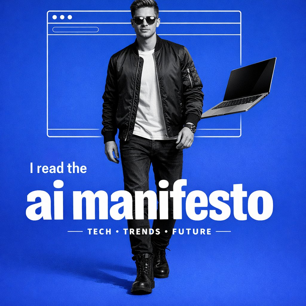 AI Prompt for Modern Tech-Influencer Poster Design with Futuristic Illustration