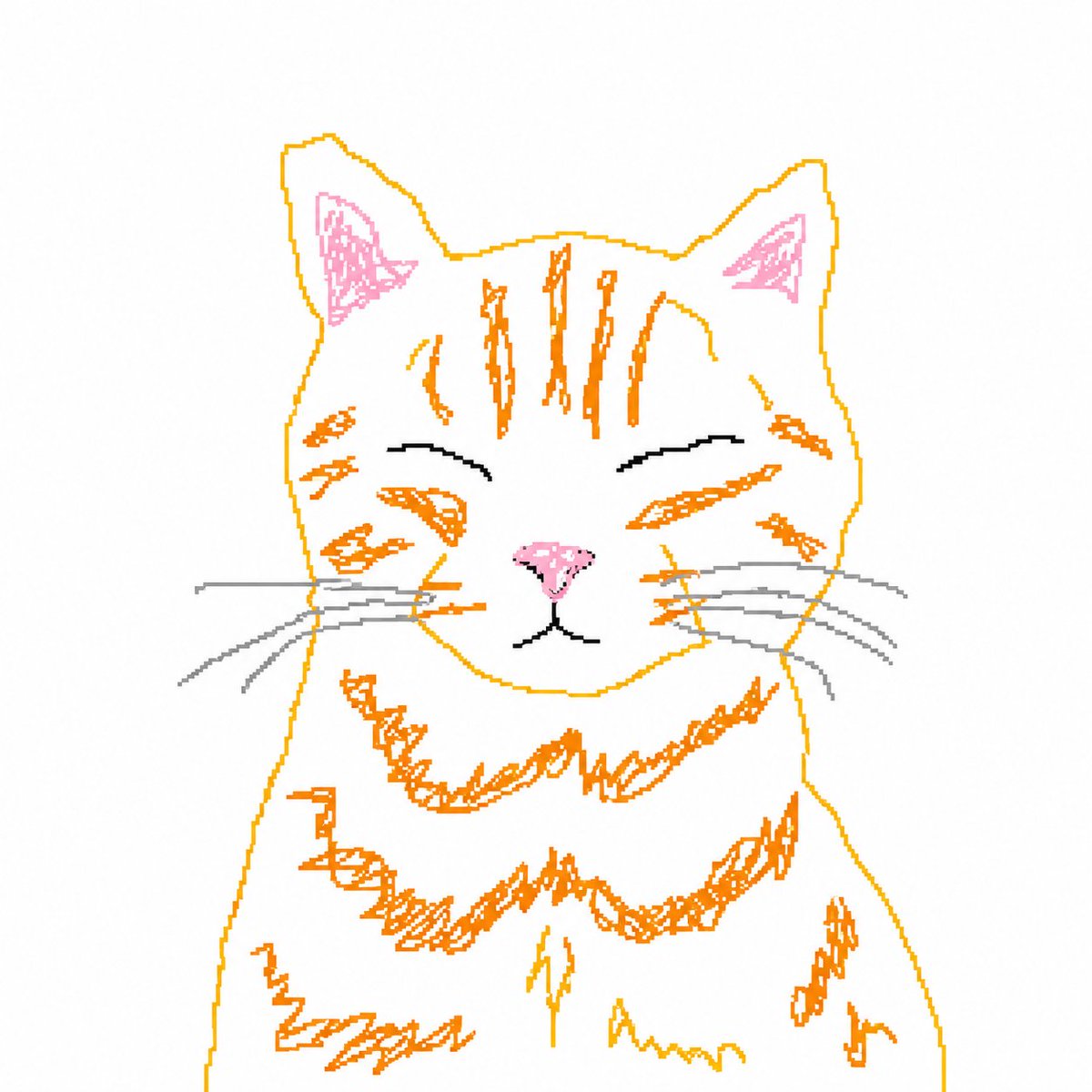 AI Prompt for MS Paint-Style Retro Cat Illustrations