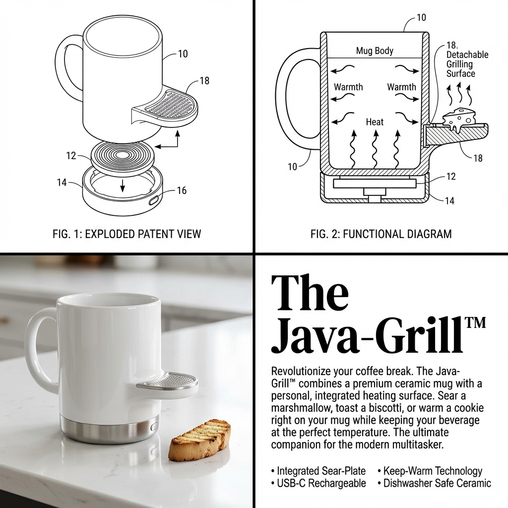 AI Prompt for Multi-Panel Product Marketing Visualization with Technical Line Art, Diagrams, and Photorealistic Renders
