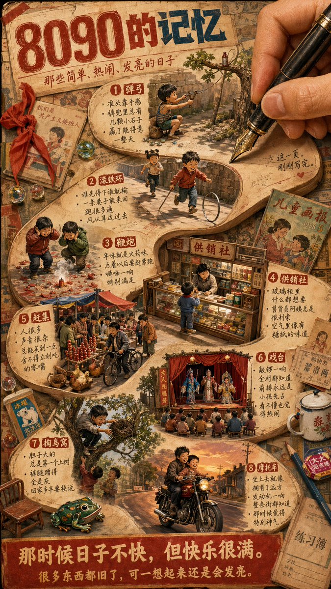 AI Prompt for Nostalgic Retro Chinese Collage