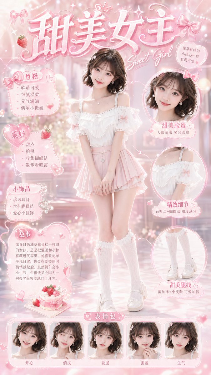 AI Prompt for Pastel Anime Character Card with Fashion Portrait