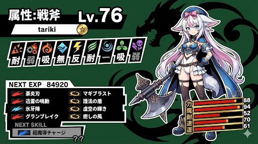 AI Prompt for Persona-Style Status Screen Illustration
