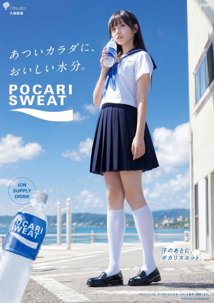 AI Prompt for Photorealistic Summer Themed Japanese Schoolgirl with Pocari Sweat Branding