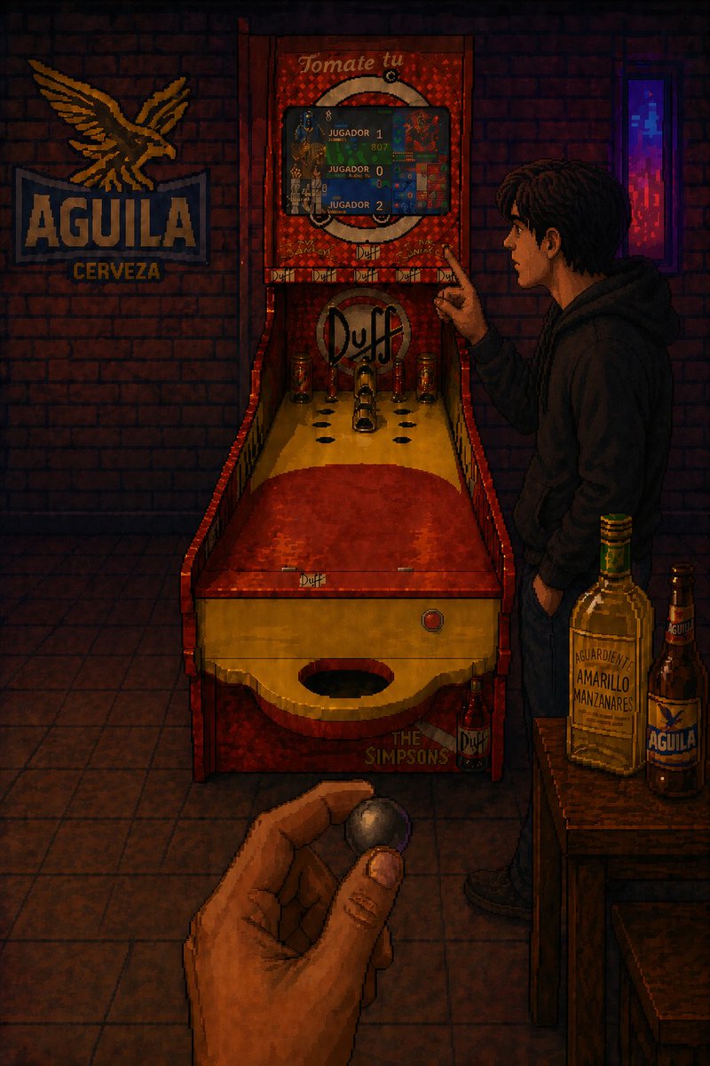 AI Prompt for Pixel Art Bar Scene with Bolirana Game Night