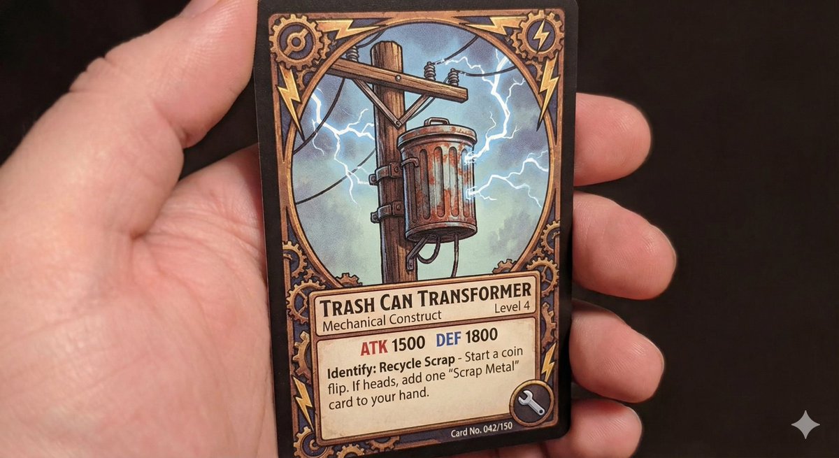 AI Prompt for Pole-Mounted Transformer Illustration in TCG Style