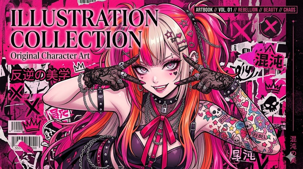 AI Prompt for Punk Anime Illustration Cover Art