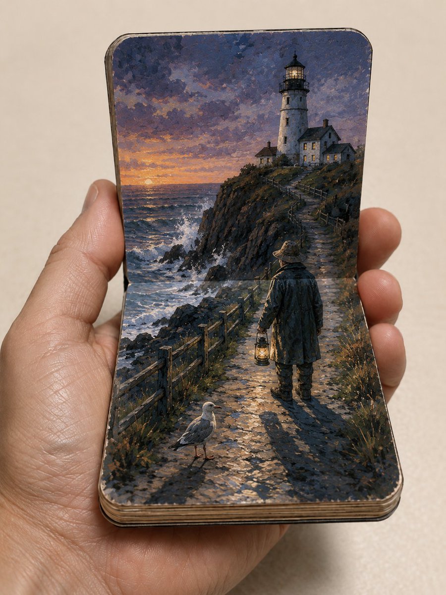 AI Prompt for Realistic Lighthouse Sketchbook Art