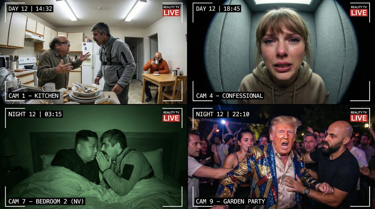 AI Prompt for Realistic Reality TV Broadcast Screenshots (2x2 Grid)