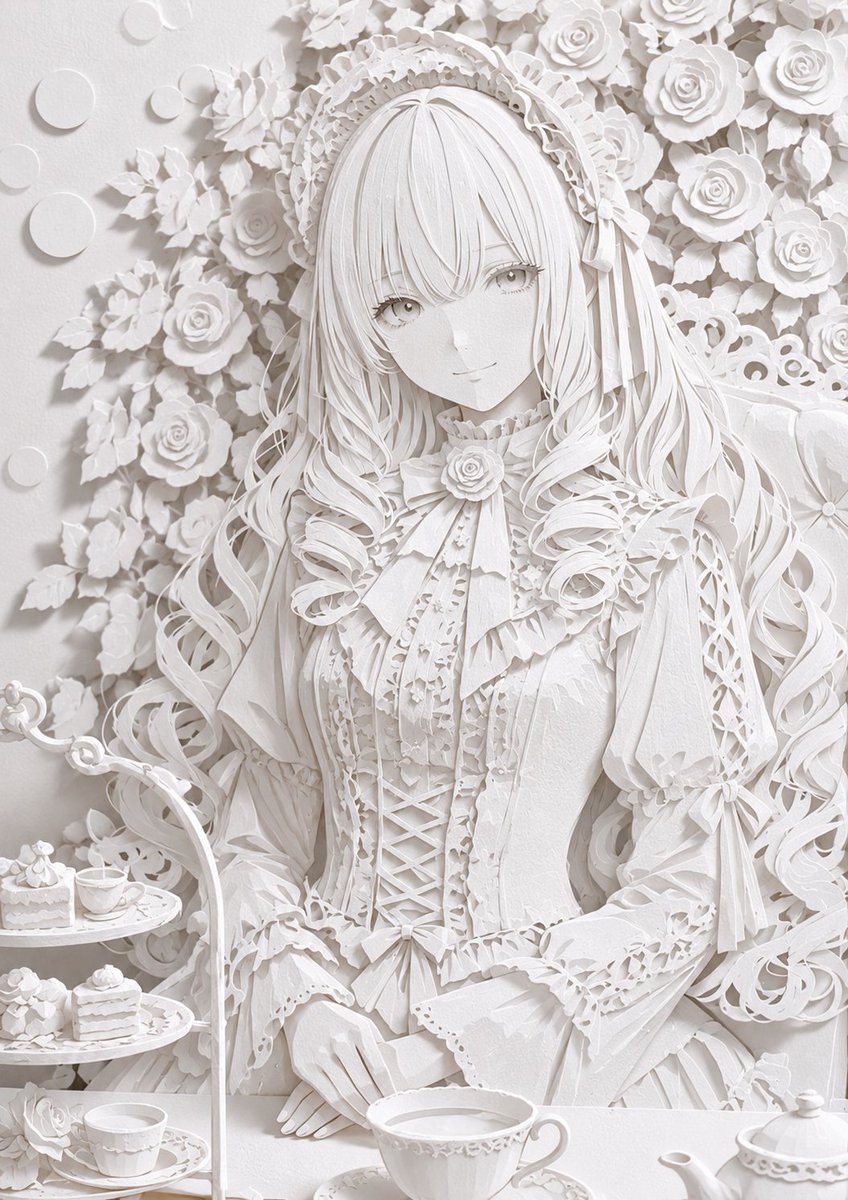 AI Prompt for Realistic White Paper Craft 3D Art Conversion