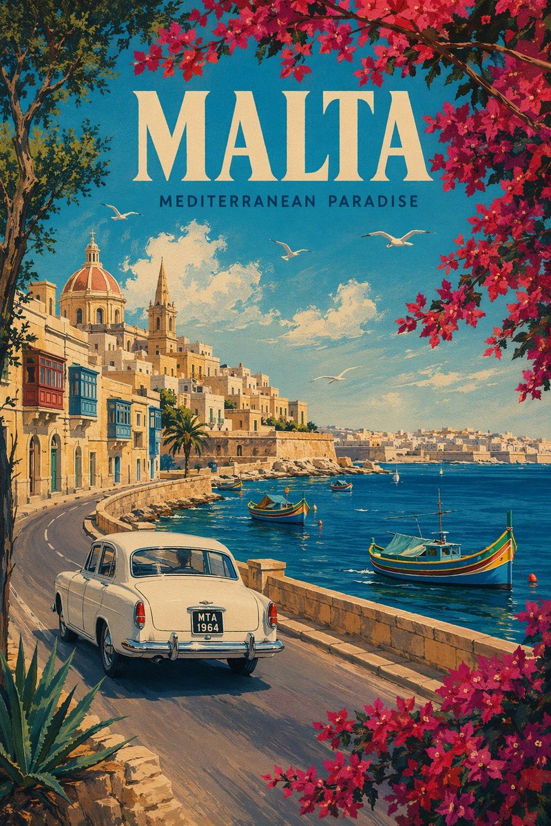 AI Prompt for Retro Architecture Illustration with Vintage Cars and Waterfront Cityscape