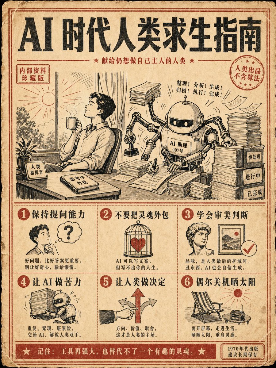 AI Prompt for Retro Futuristic AI Survival Poster Design
