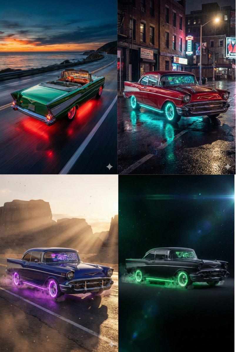 AI Prompt for Retro Futuristic Muscle Car Design Concept