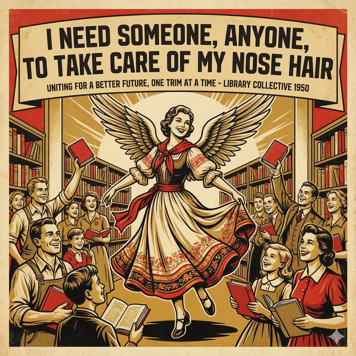 AI Prompt for Retro-Style Illustration with Nose Hair Horror Prompt