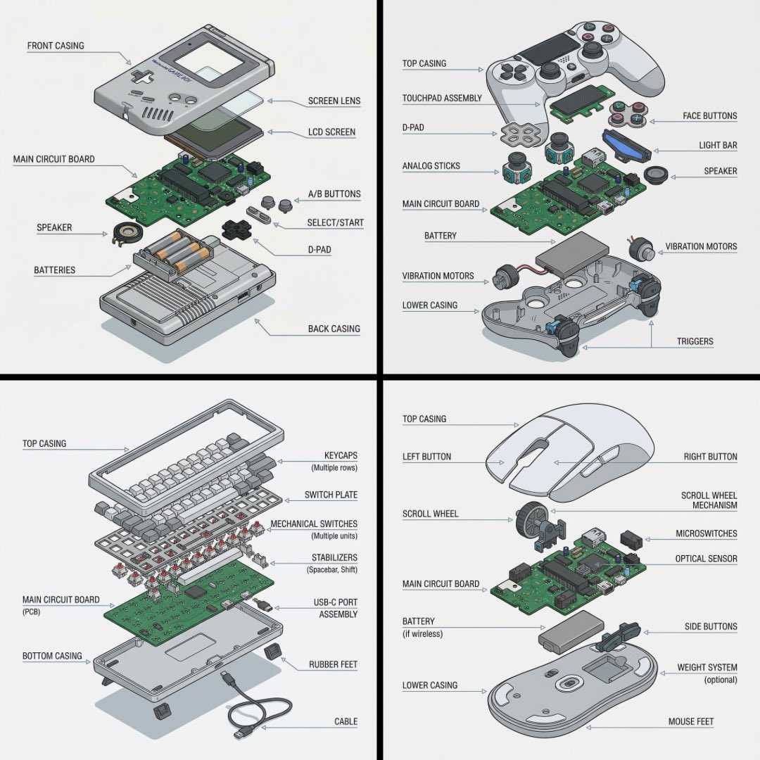 AI Prompt for Reusable Exploded View Diagrams in Square Format