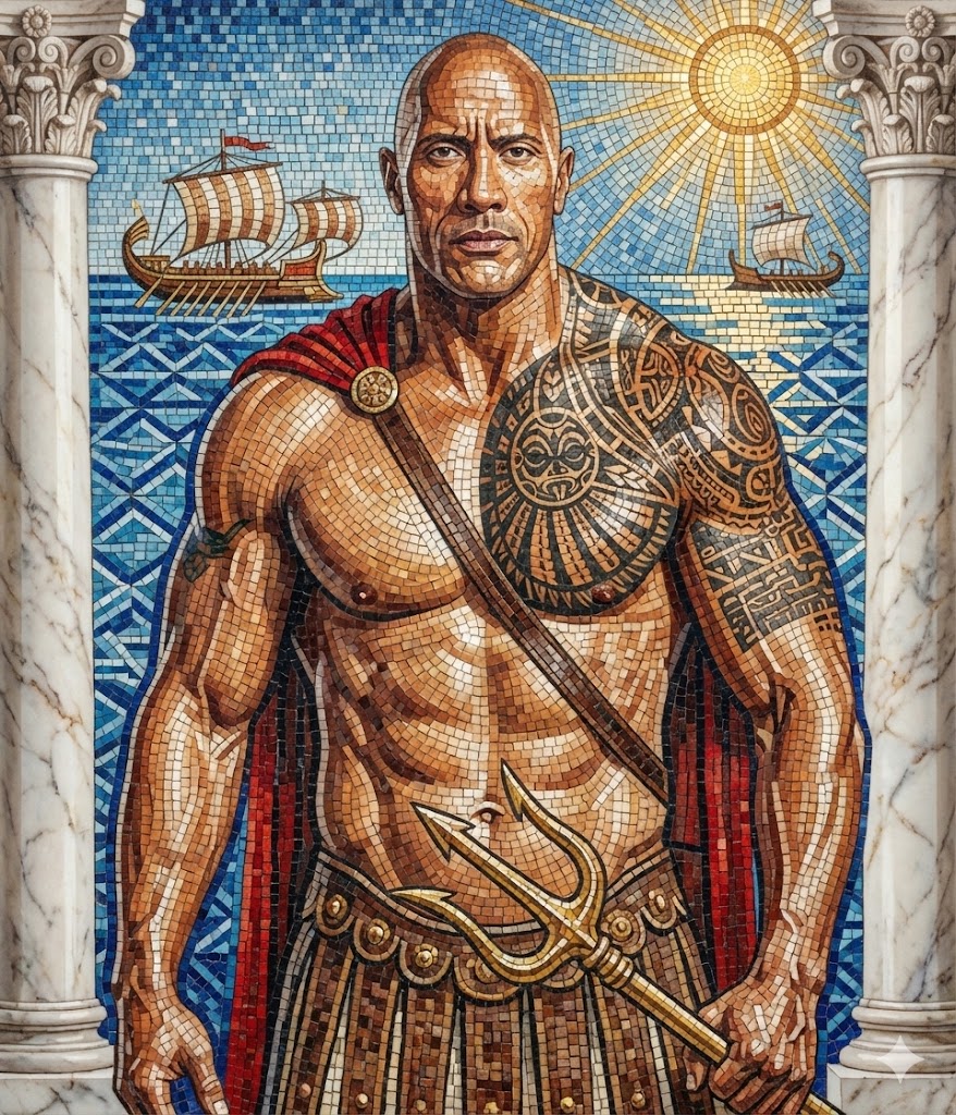 AI Prompt for Roman God Mosaic Art Portrait
