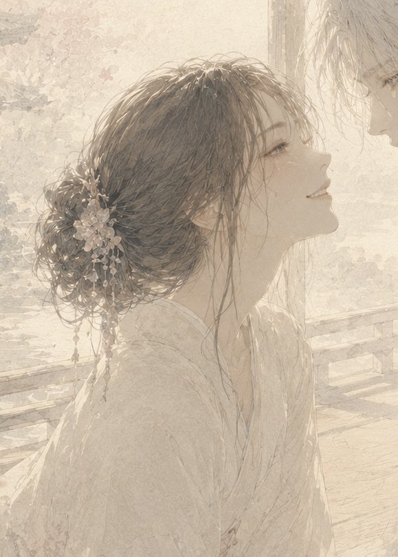 AI Prompt for Romantic Watercolor Couple Portrait with Censorship Block