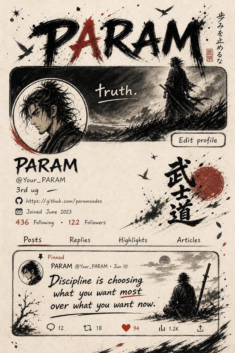 AI Prompt for Samurai-Inspired Social Media Profile Art