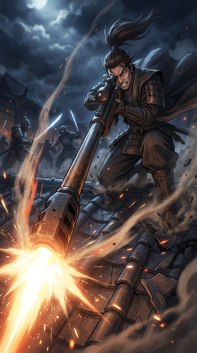 AI Prompt for Samurai Sniper Epic Anime Scene