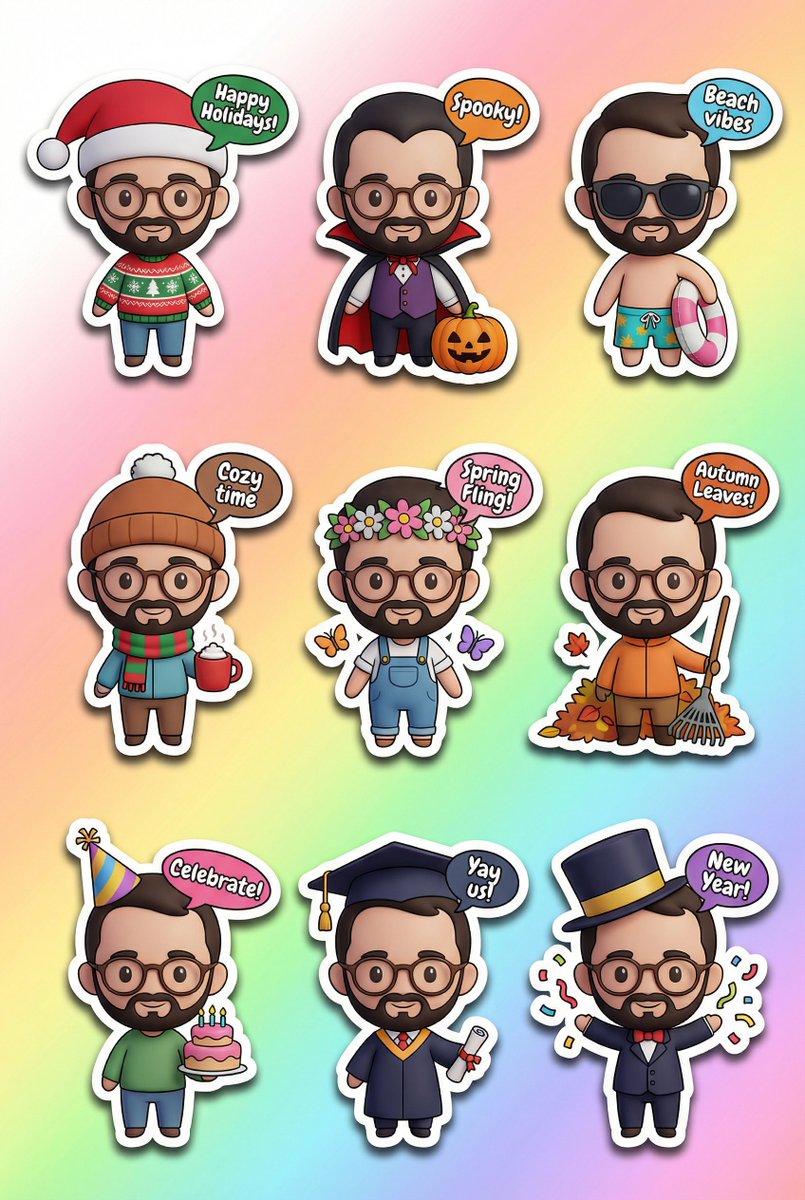 AI Prompt for Seasonal Chibi Stickers (WhatsApp)