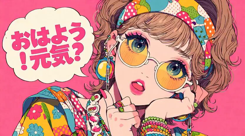 AI Prompt for Showa Retro-Pop Girl Image Generation