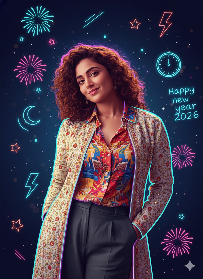 AI Prompt for Sigma Dark Neon New Year 2026 Vector Illustration