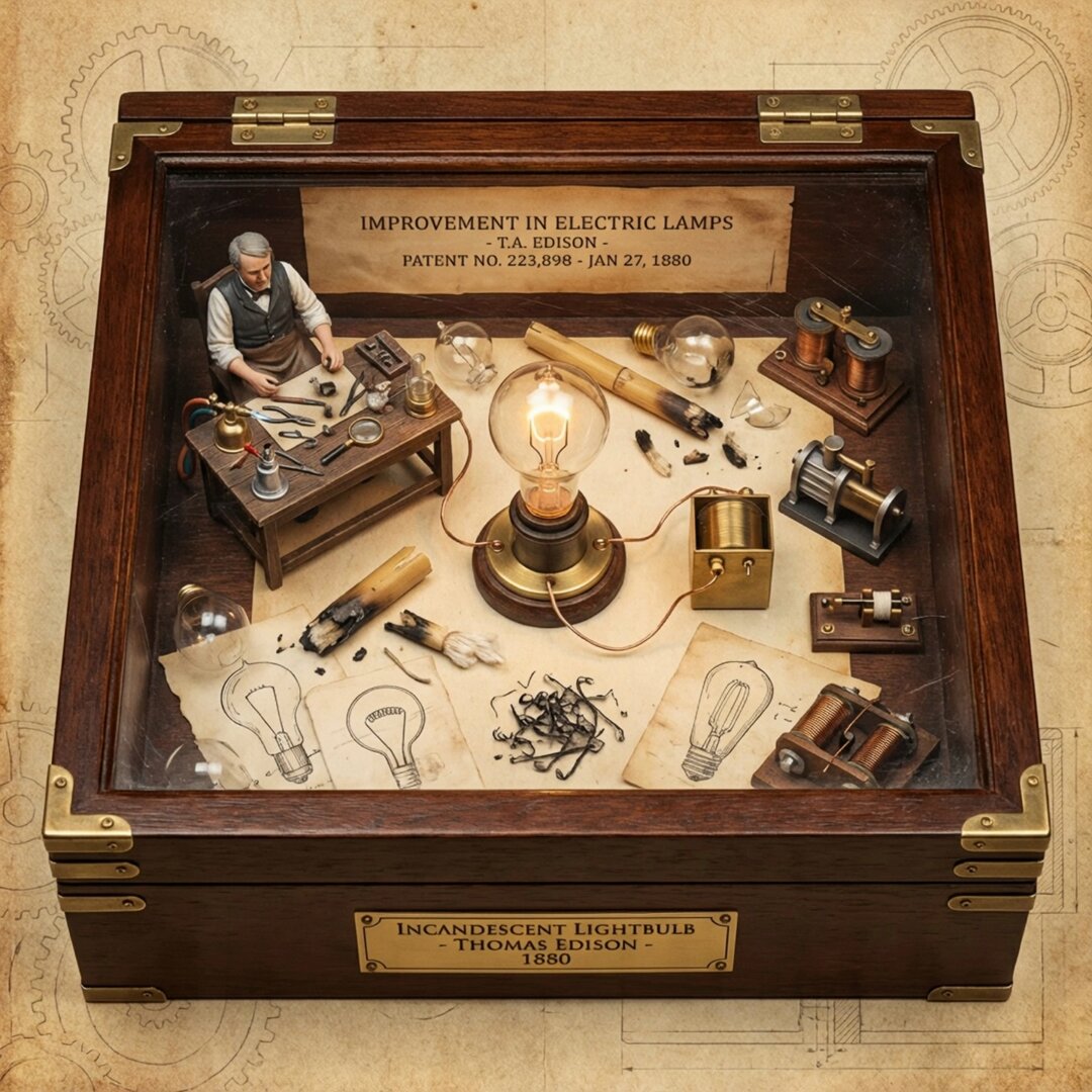 AI Prompt for Steampunk-Inspired Invention Prototypes with Museum Aesthetic
