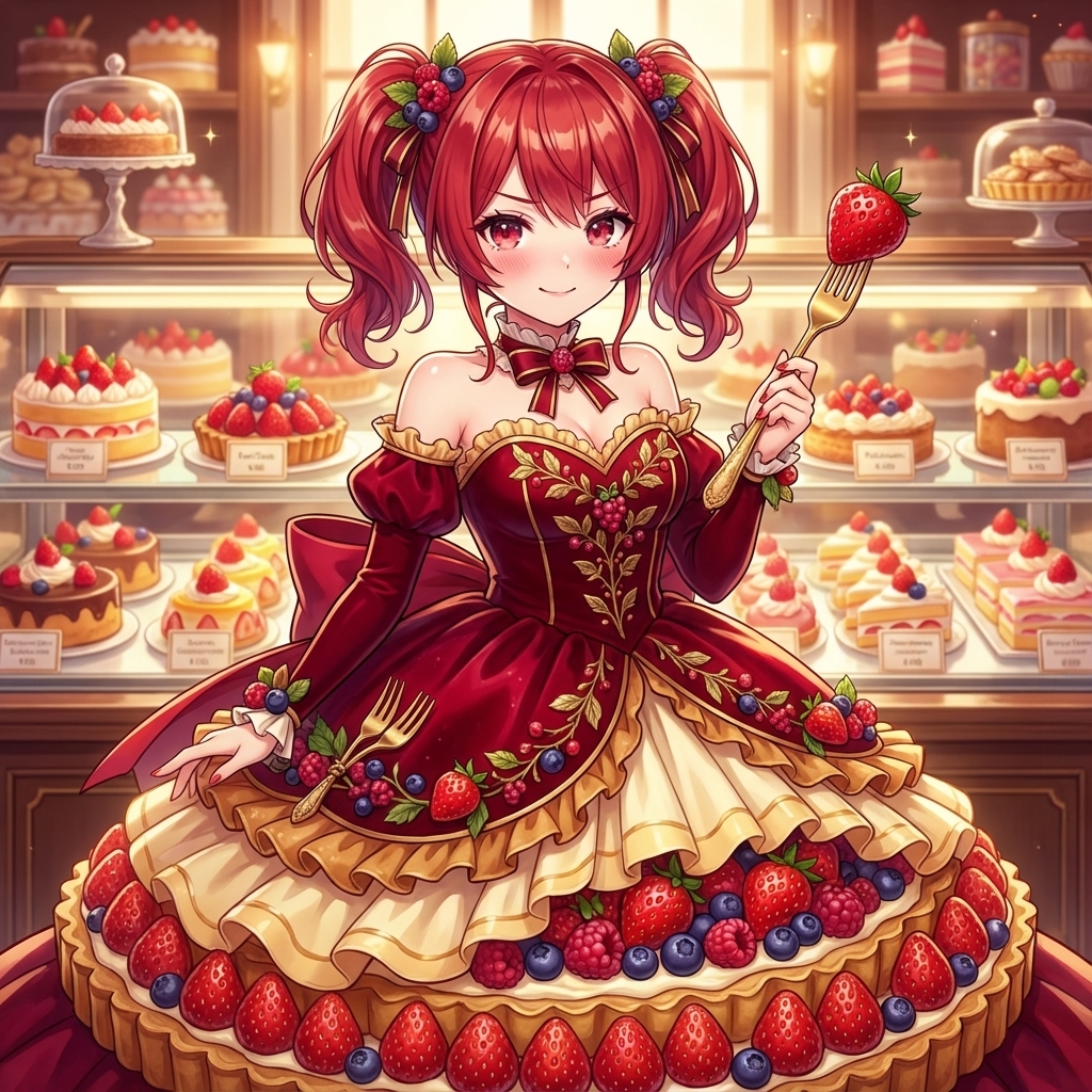 AI Prompt for Stylish Berry Tart Dress Image Conversion