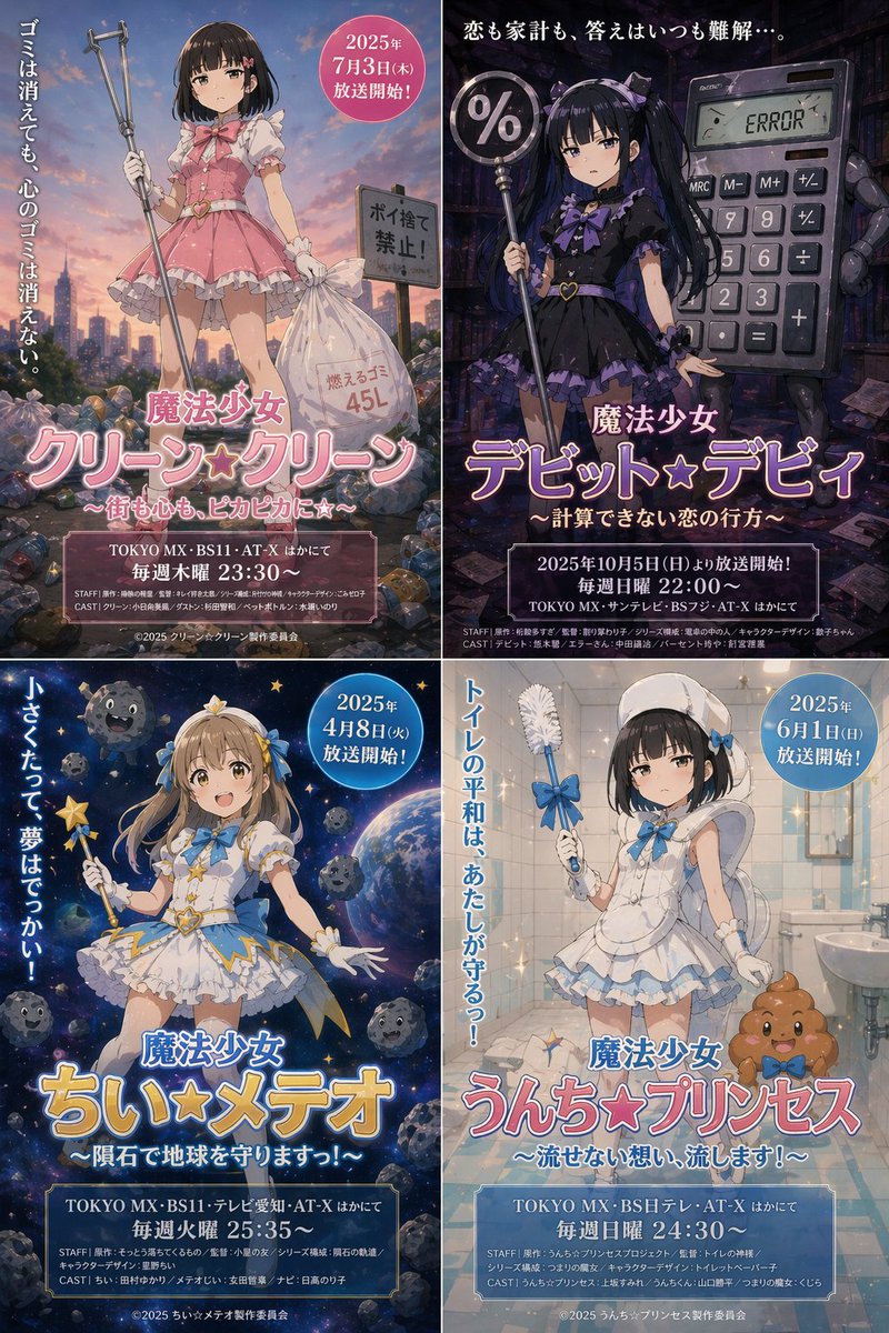 AI Prompt for Stylized Anime Posters with Text and Broadcast Info