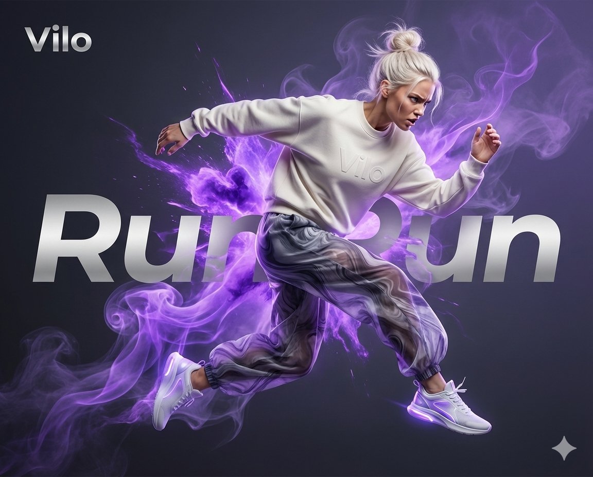 AI Prompt for Surreal Athletic Advertising Art with Dynamic Illustrations