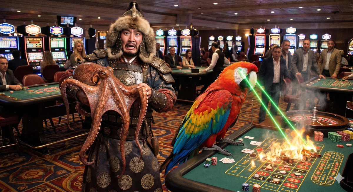 AI Prompt for Surreal Casino Parrot Battle Asset Generation