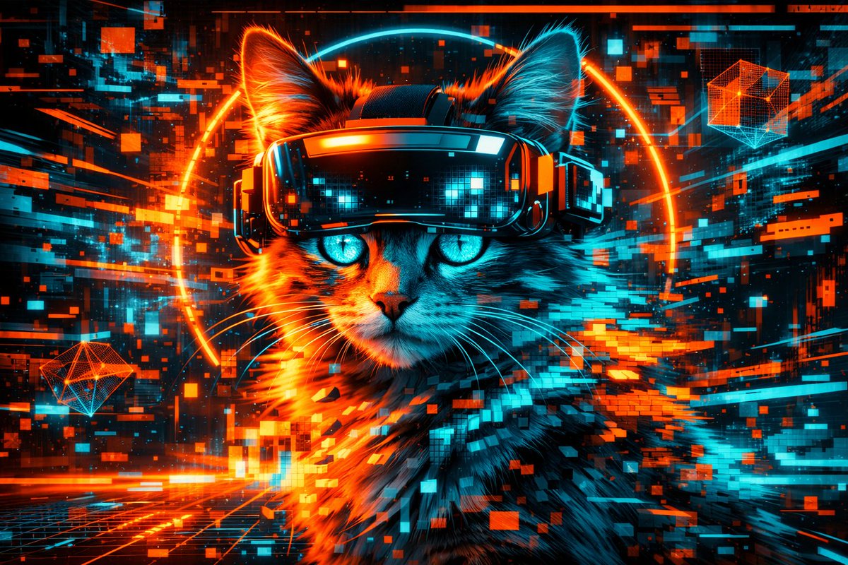 AI Prompt for Surreal Cyberpunk Cat Image Generation