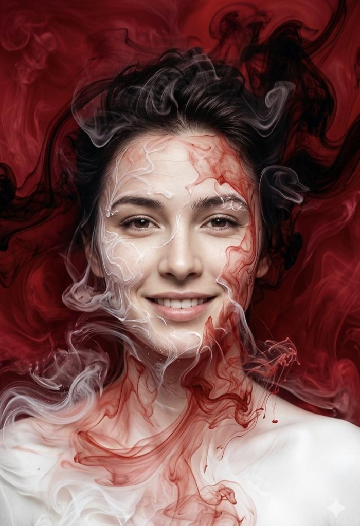 AI Prompt for Surreal Ink Fluid Portrait with Ethereal Style