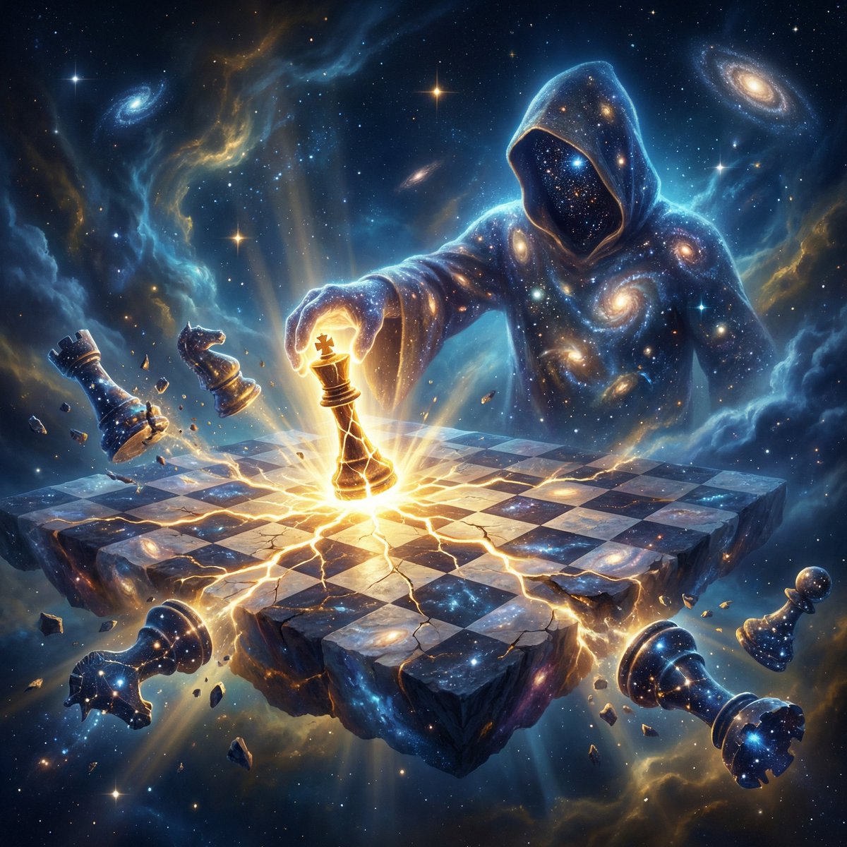 AI Prompt for Surreal Sci-Fi Chessboard Art