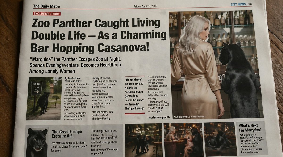AI Prompt for Surreal Tabloid-Style Artwork with a Secret Life Twist