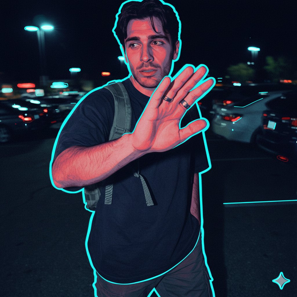 AI Prompt for Synthwave Noir Vector Portrait Style Transfer