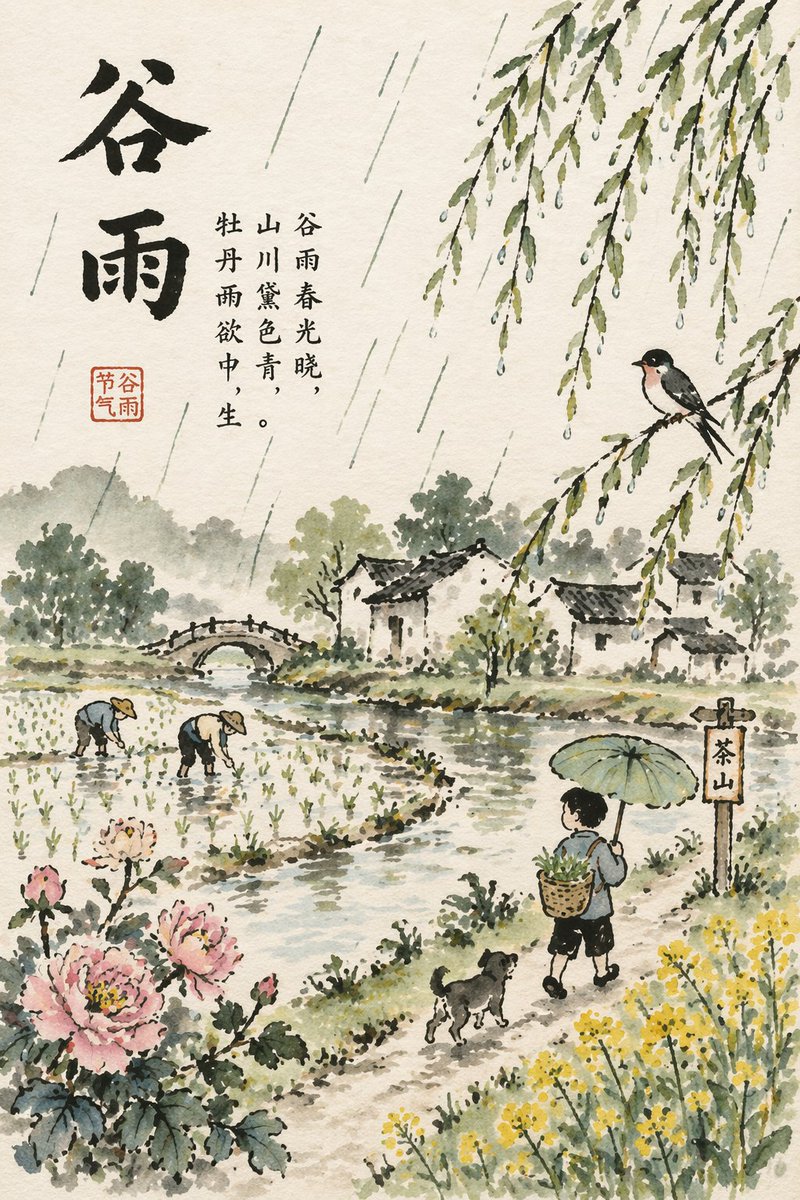 AI Prompt for Traditional Chinese Landscape Art Poster