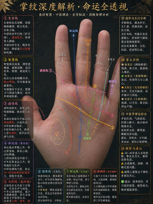 AI Prompt for Traditional Palmistry Infographic Generation