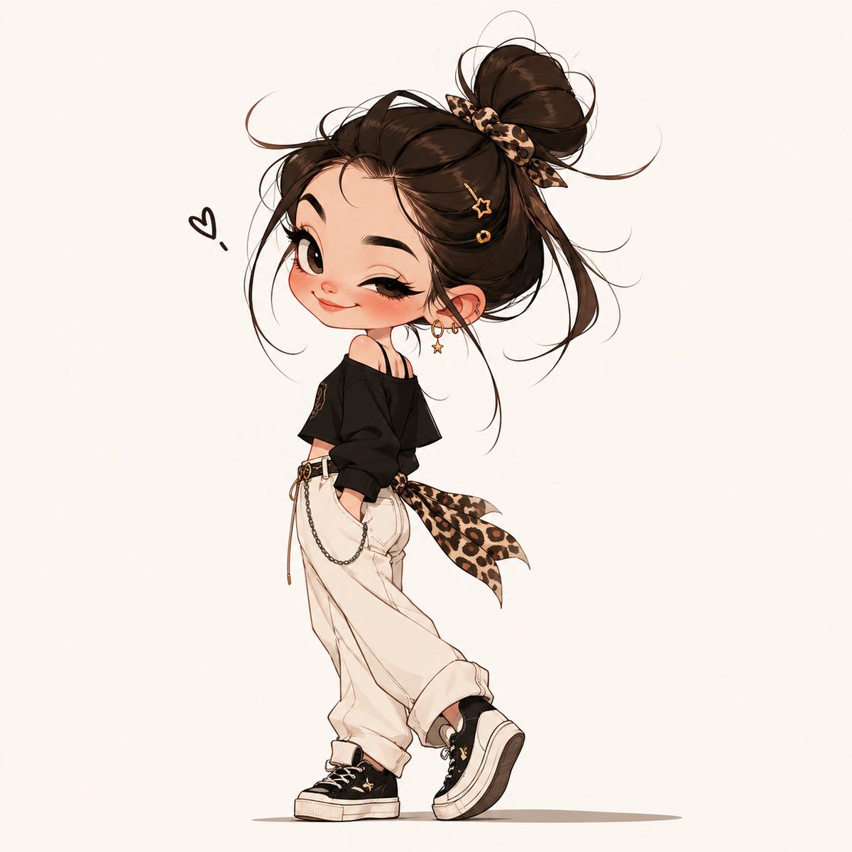 AI Prompt for Trendy Chibi Fashion Illustration